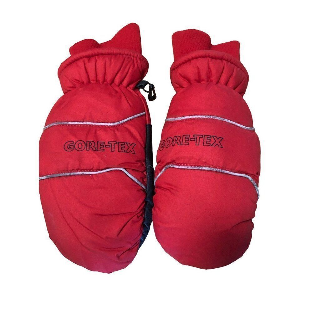 Vintage Winter Womens Mittens Gore Tex Snow Star by Kombi Red Size L